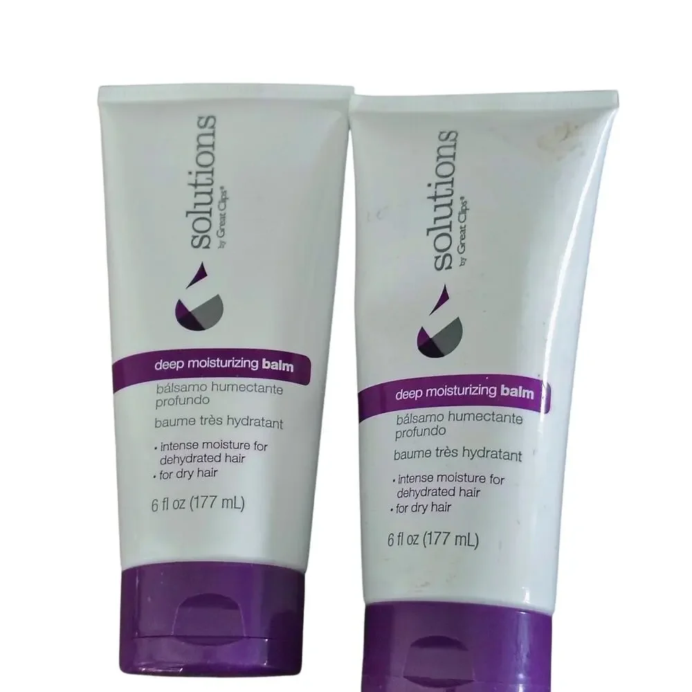 2 Great Clips Solutions Men Deep Moisturizing Balm Hair Beard Styling 6 oz. NEW